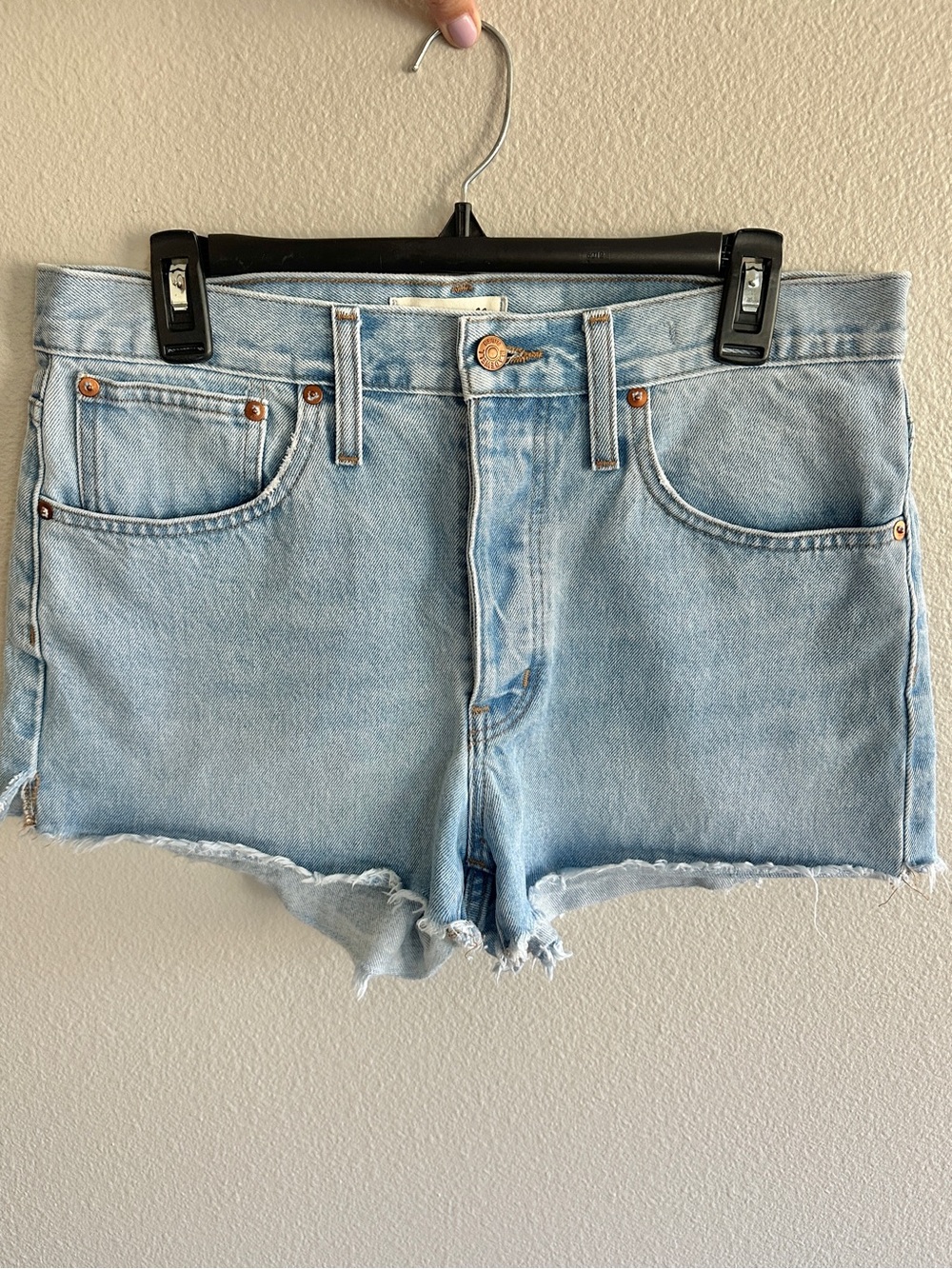 Madewell Relaxed Denim Shorts in Cedarcroft Wash Rigid Cotton Size 28